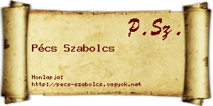Pécs Szabolcs névjegykártya