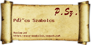 Pécs Szabolcs névjegykártya