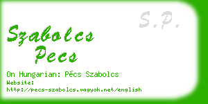szabolcs pecs business card